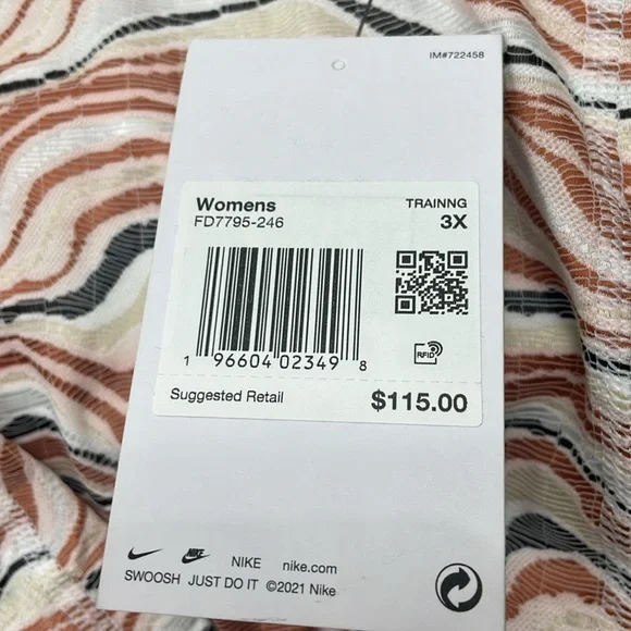 SOLD Nike NWT Yoga Luxe Fit & Flare Full Length Tight Fit Pants White Rust - Picture 5 of 10